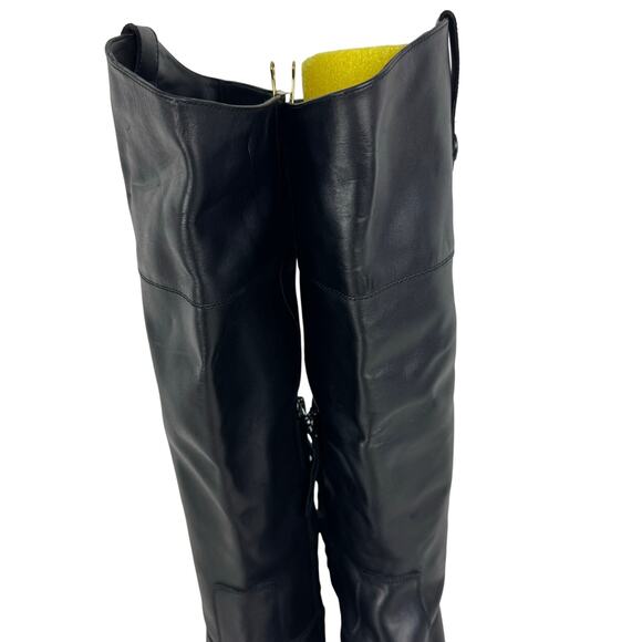 SAM EDELMAN DRINA KNEE HIGH LEATHER RIDING BOOTS IN BLACK NWOB WOMEN'S SIZE 7M - Picture 10 of 16